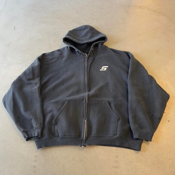 Snap-on Other - Vintage faded snap on tools black heavyweight zip up hoodie